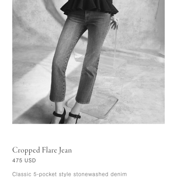 NWT CO Collection Essential Denim High Rise Crop Jeans 4 Baby Flare Boho - Picture 2 of 8